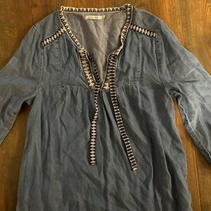 Kenneth Cole Reaction Denim Long Sleeve Dress